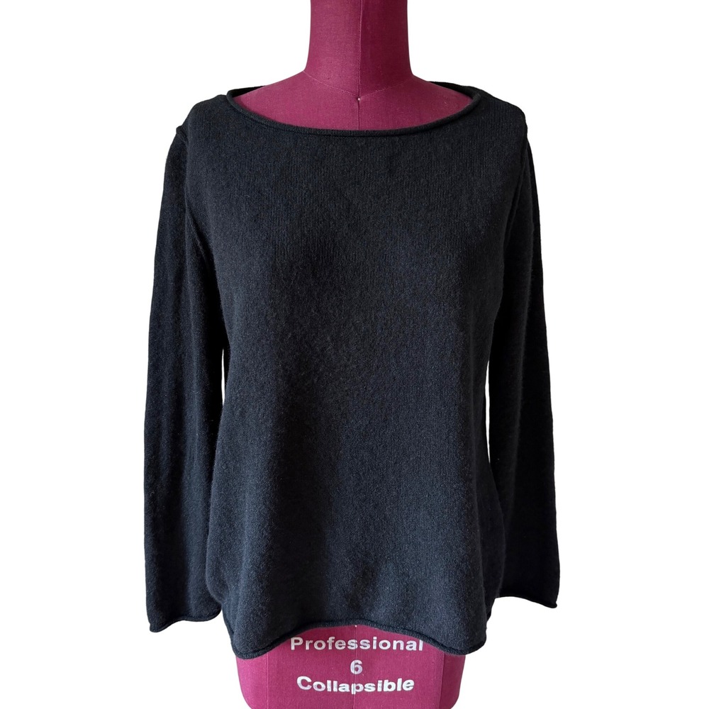 Uniqlo Sweater Cashmere Long Sleeve  Slim Fit Black Large